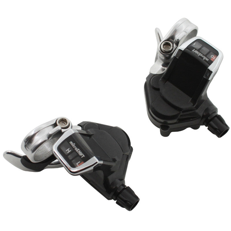 Manettes P2R cintre plat 3 x 10 vitesses compatibles Shimano (paire)