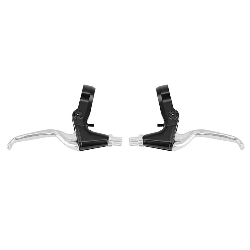 Leviers de frein VTT-VTC V-Brake Newton 3 doigts alu argent-noir (paire)