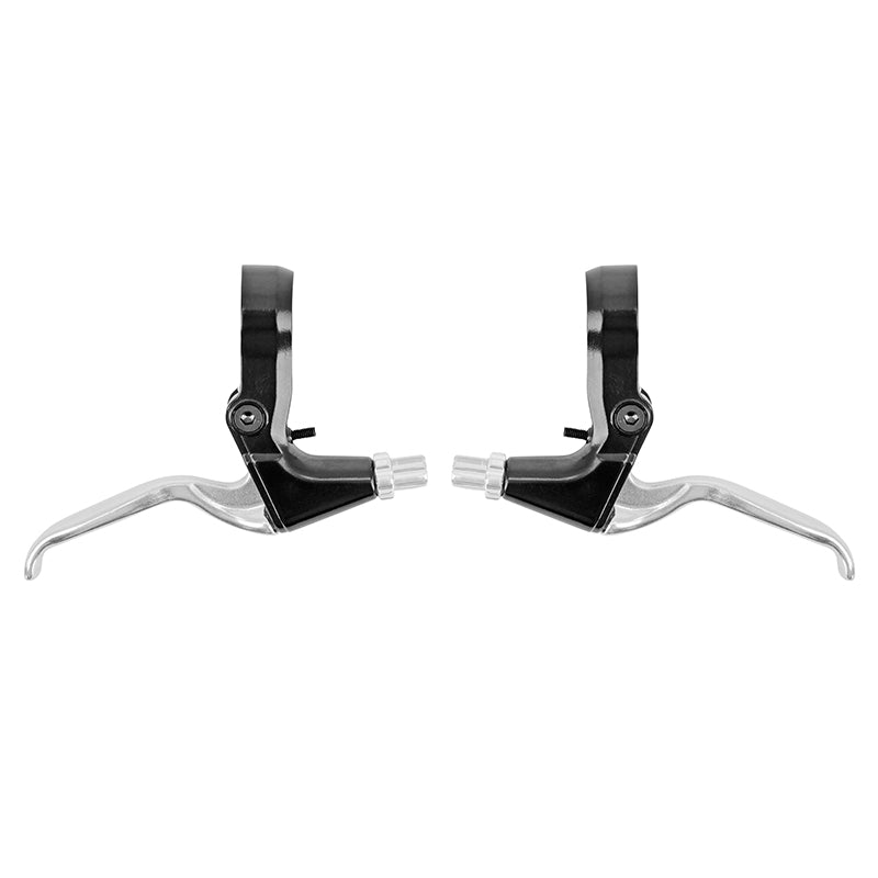 Leviers de frein VTT-VTC V-Brake Newton 3 doigts alu argent-noir (paire) – vue 2
