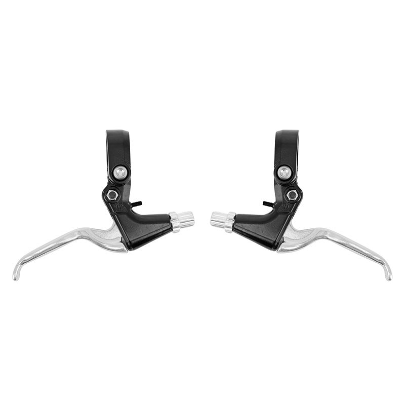 Leviers de frein VTT-VTC V-Brake Newton 3 doigts alu argent-noir (paire) – vue 3