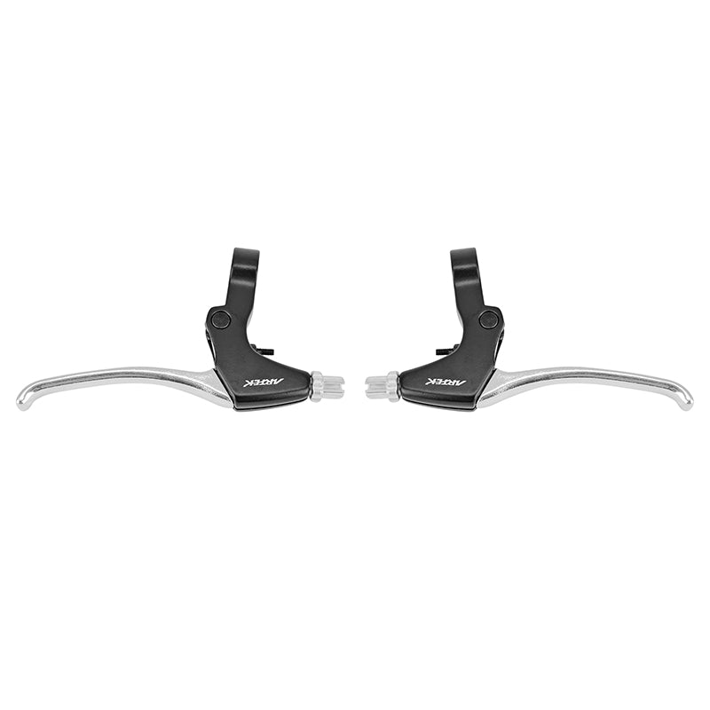 Leviers de frein VTT-VTC V-Brake Newton 4 doigts alu argent-noir (paire)
