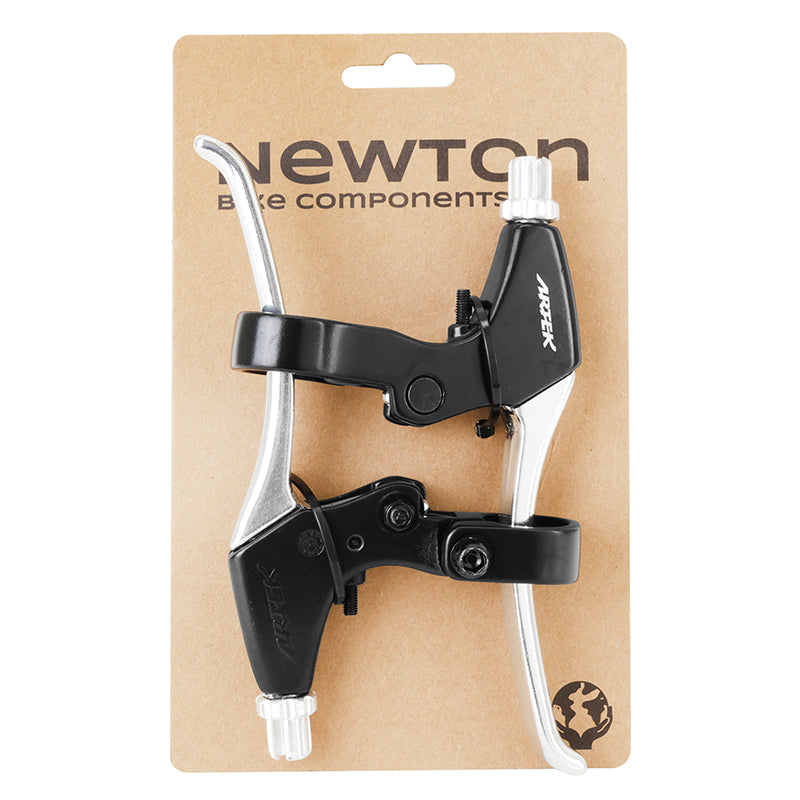 Leviers de frein VTT-VTC V-Brake Newton 4 doigts alu argent-noir (paire) – vue 7