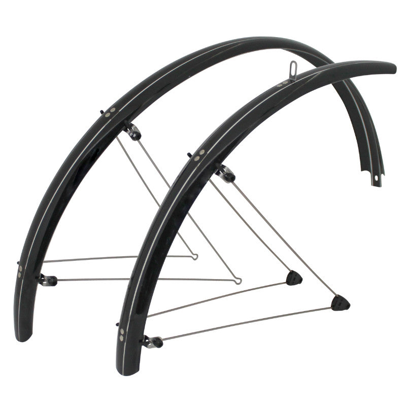 Garde-boue city-VTC 28" Stronglight Tour 54 mm à tringles (paire) – Noir