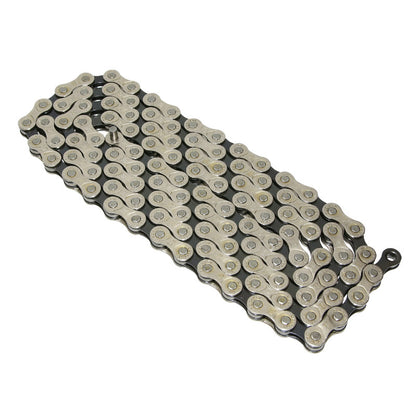 Chaîne 7-8 vitesses P2R argent-noir 116 maillons compatible Shimano et SRAM