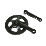 Pédalier VTT P2R 5-6 vitesses acier noir 127 mm 36 dents avec protège-chaîne