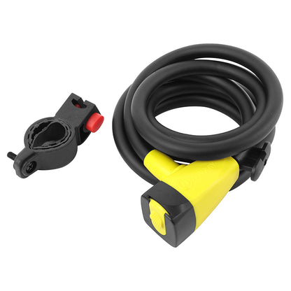 Antivol spirale à clé Auvray Ø 12 mm 1,80 m noir mat avec support