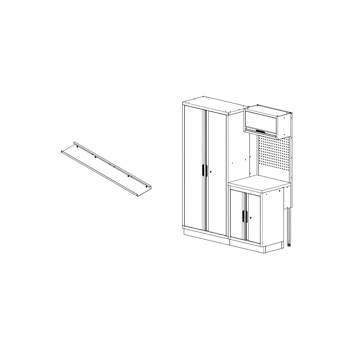 Panneau de finition pour armoire (plan de travail 61cm) Park Tool