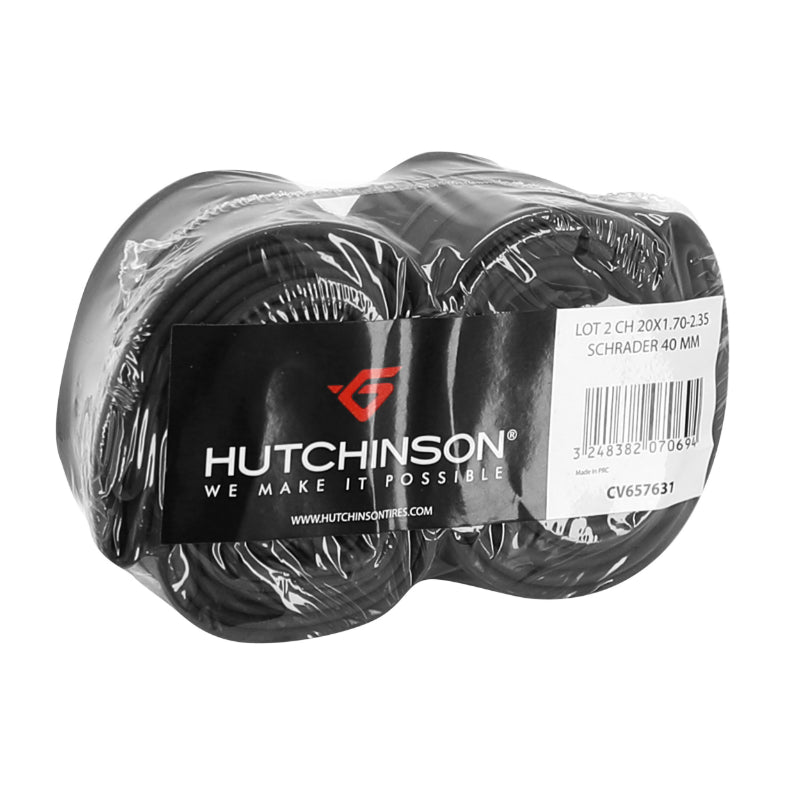 Chambres à air 20 x 1,70-2,35 Hutchinson valve Schrader 40 mm (lot de 2)