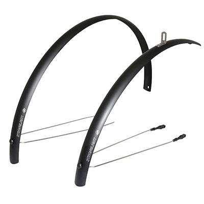 Garde-boue city-VTC 28" Stronglight alu R'Light à tringles (paire) – 48 mm noir mat