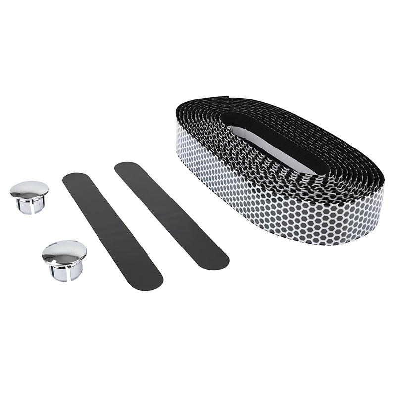 Ruban de cintre Newton silicone avec bouchons – Blanc-noir