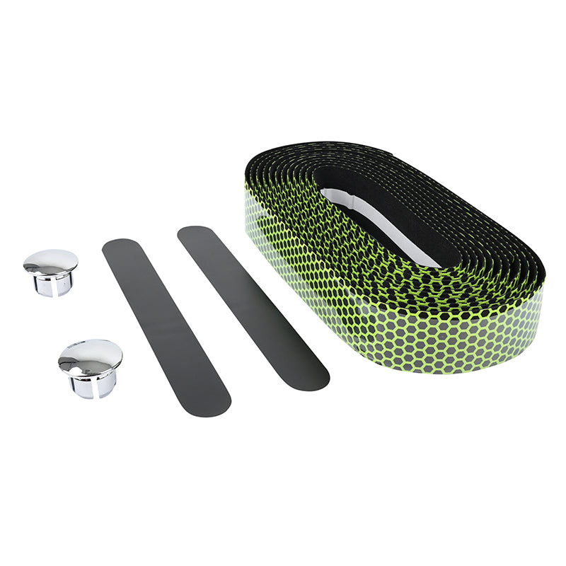 Ruban de cintre Newton silicone avec bouchons – Jaune fluo-noir
