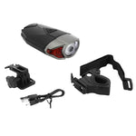 Éclairage avant USB 300 lumens noir-gris pour cintre ou casque