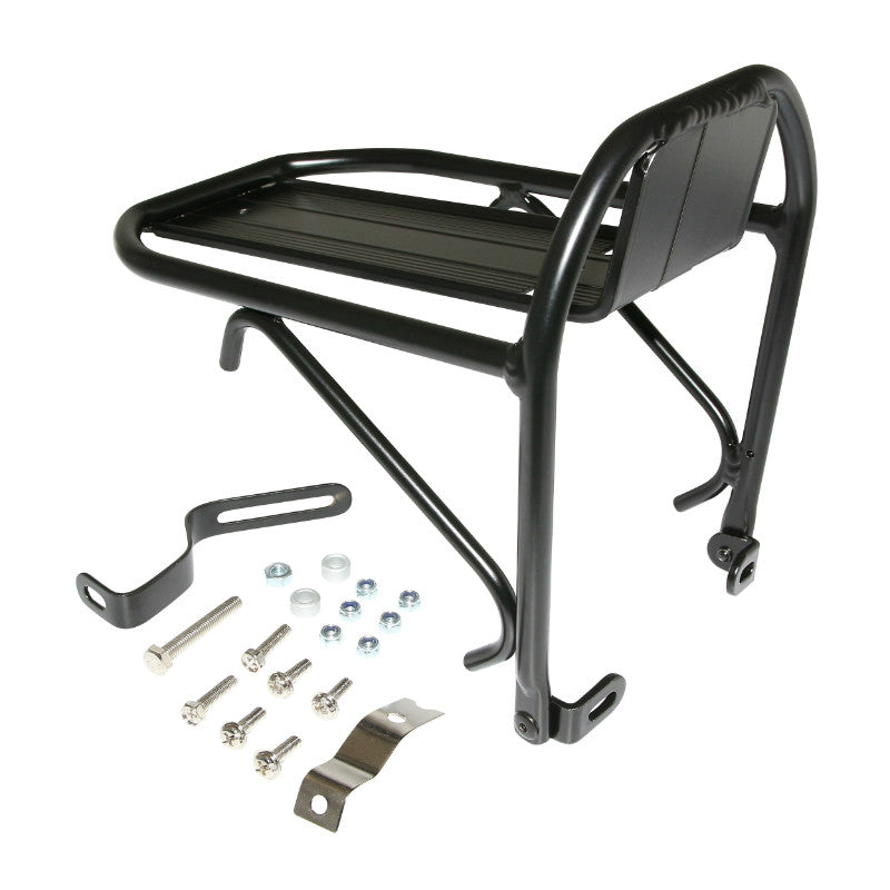 Porte-bagages avant P2R alu noir réglable 26" à 29" fixation tasseaux