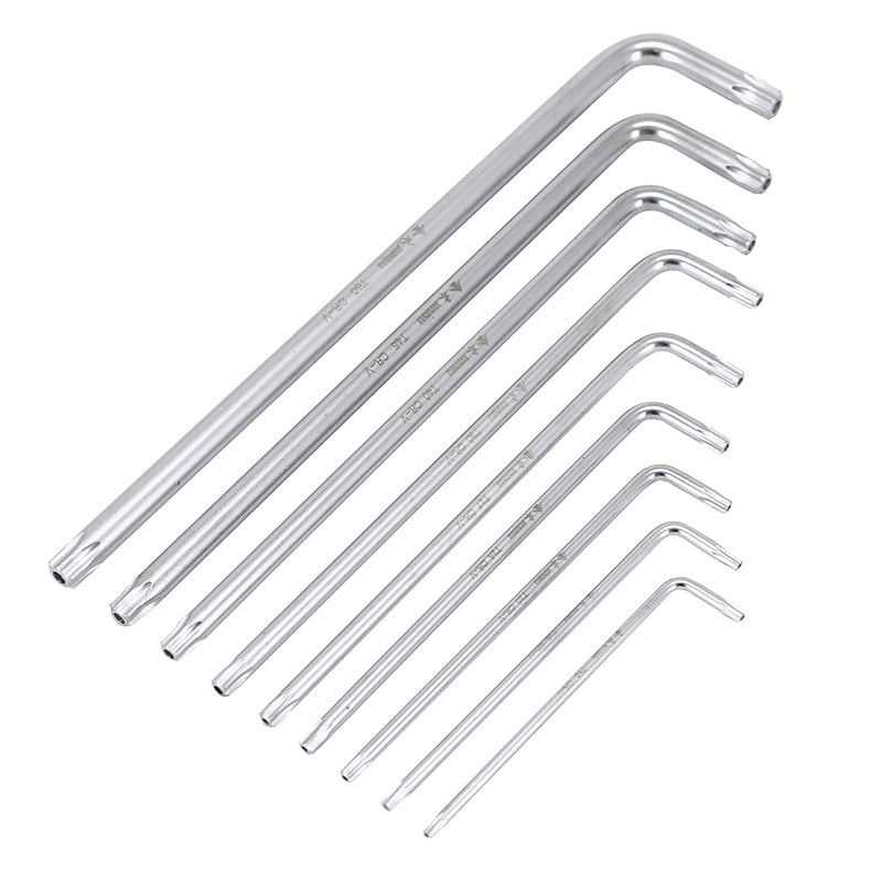 Jeu de 9 clés Torx longues P2R