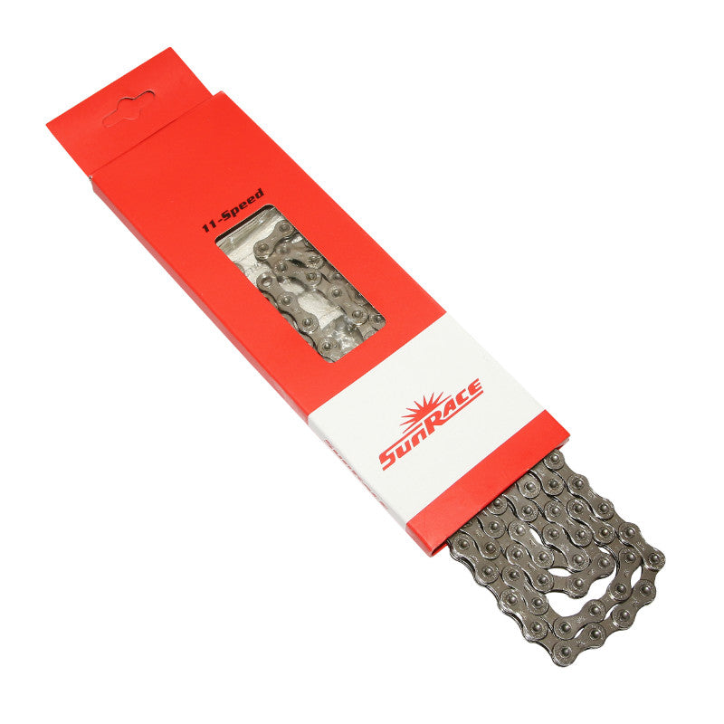 Chaîne Sunrace CN11A 11 vitesses argent – 126 (pignon 50 dents)