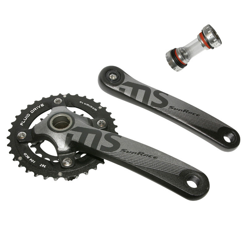 Pédalier VTT Sunrace MS10 10 vitesses alu noir 175 mm intégré – 36-22