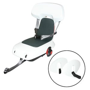 Siège enfant arrière Polisport Guppy Junior sur porte-bagages 9-22 kg – Blanc coussin gris
