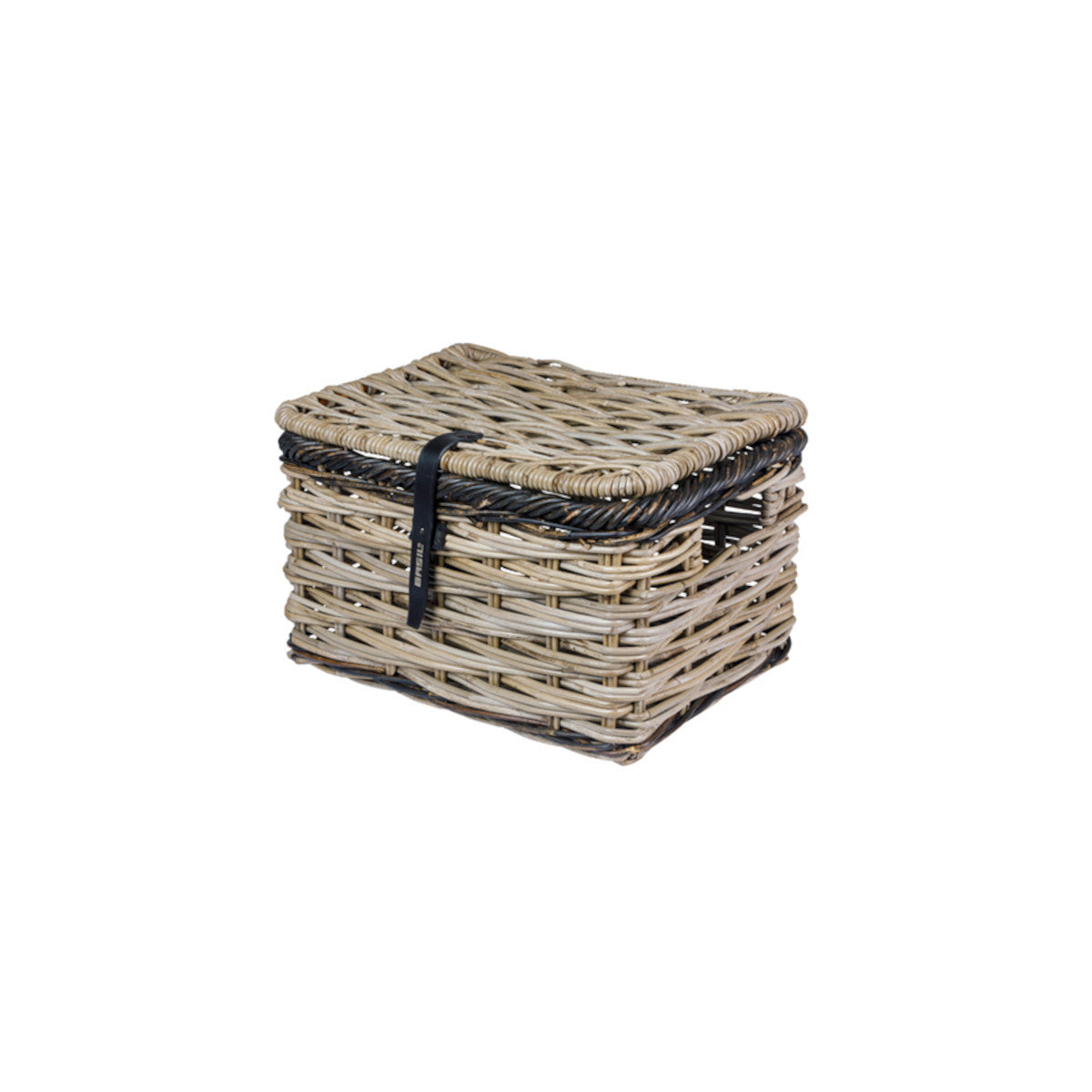 Panier avant Dijon gris/noir BASIL – L / Avec couvercle
