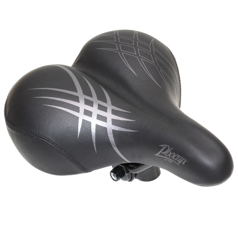 Selle city Newton Strace Phoenix femme noire 255 x 225 mm à amortisseur