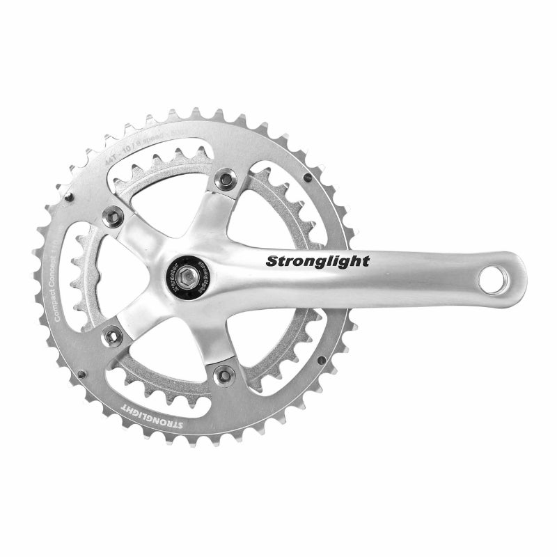 Pédalier route Stronglight Impact 9-10 v argent axe carré – 155 mm 44-34