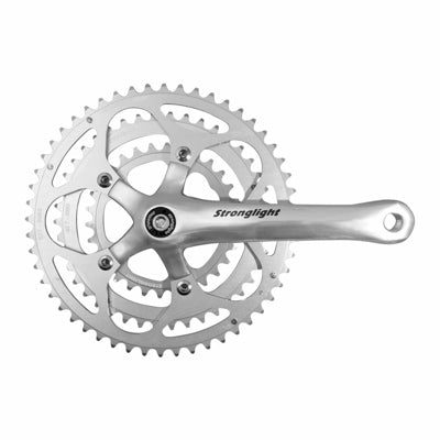 Pédalier route Stronglight Impact 9-10 v argent axe carré – 172,5 mm 52-42-30