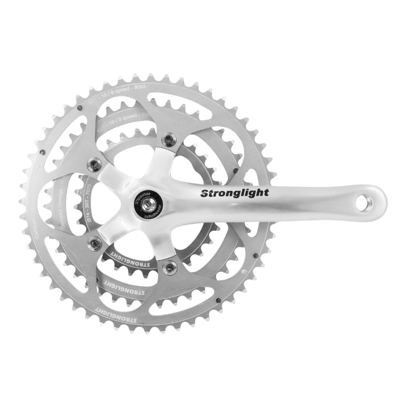 Pédalier route Stronglight Impact 9-10 v argent axe carré – 170 mm 52-42-30