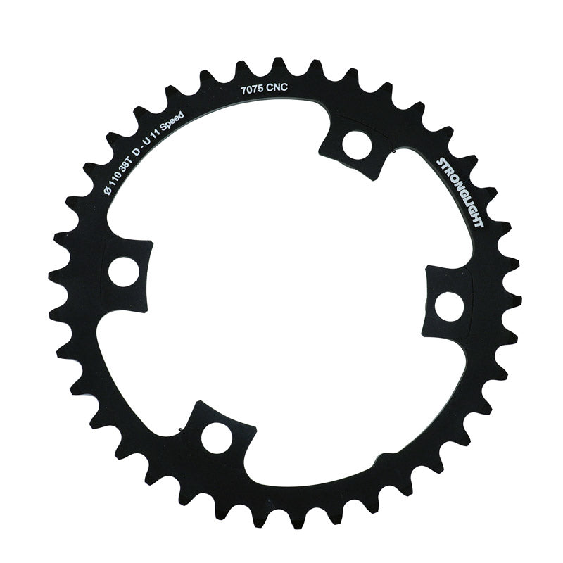 Plateau route Stronglight 4 branches 110 mm pour Shimano Ultegra 6800 intérieur noir 11 v – 38 dents