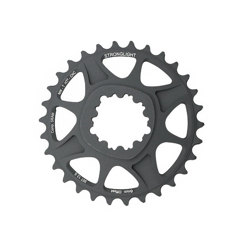 Plateau VTT Stronglight Direct Mount pour SRAM XX1-X01 mono noir HT3 12 v narrow wide déport 6 mm – 30 dents