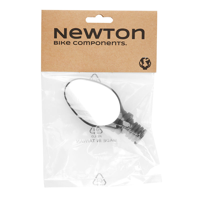 Rétroviseur Newton ovalisé fixation embout de cintre route-VTT