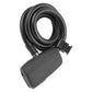 Antivol spirale à clé P2R Ø 12 mm 1,20 m noir avec support et alarme – vue 4