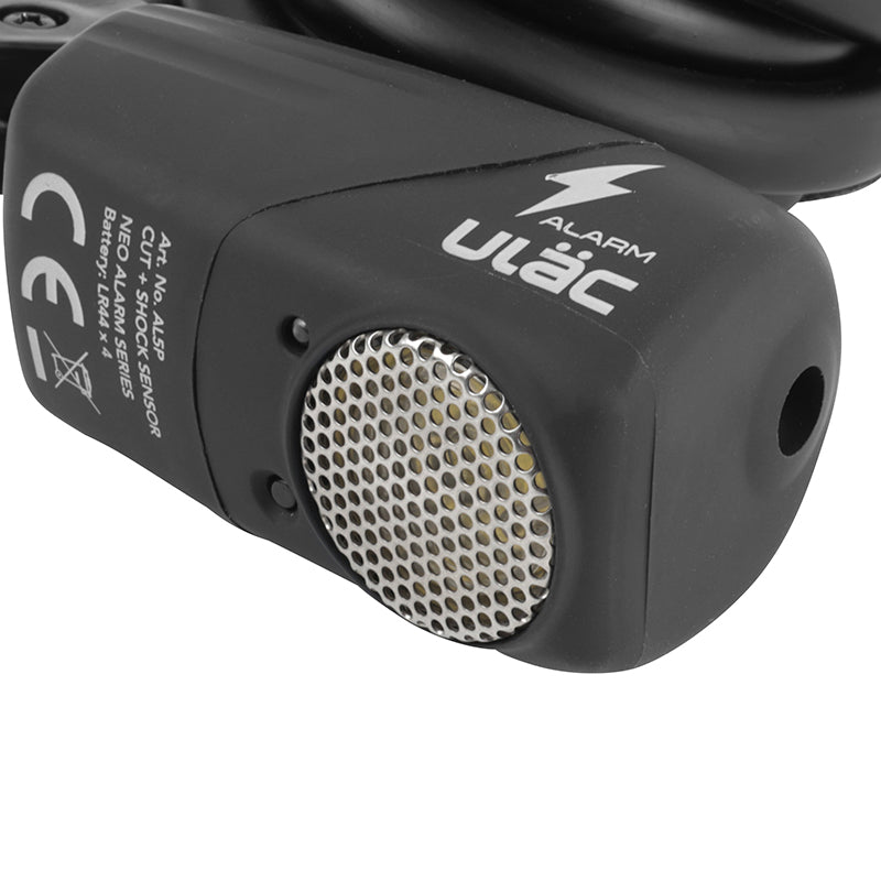 Antivol spirale à clé P2R Ø 12 mm 1,20 m noir avec support et alarme – vue 2