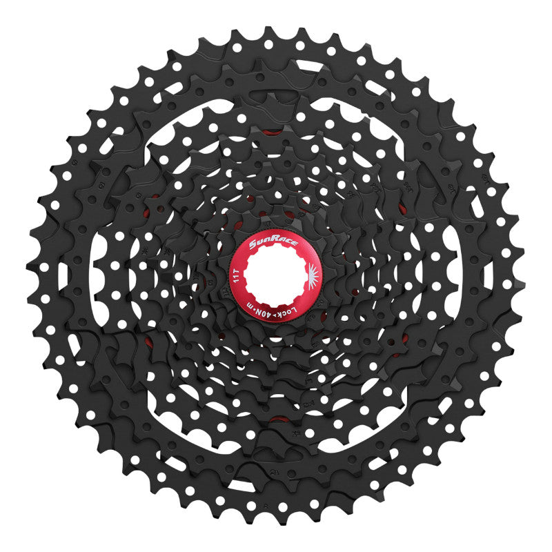 Cassette Sunrace MX3 10 vitesses 11-46 VTT noire compatible Shimano