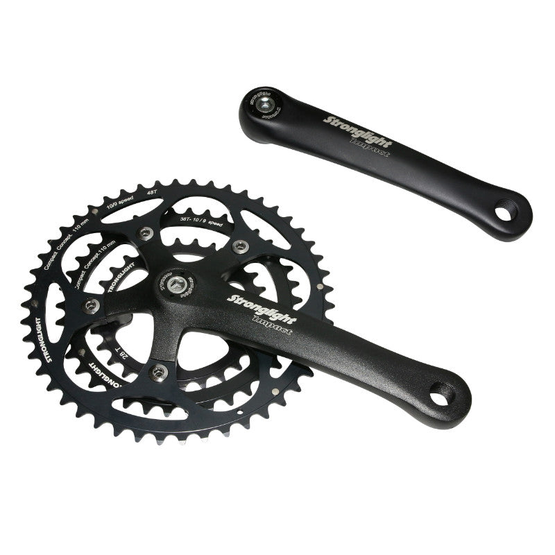 Pédalier route Stronglight Impact 9-10 v noir axe carré – 170 mm 48-38-28