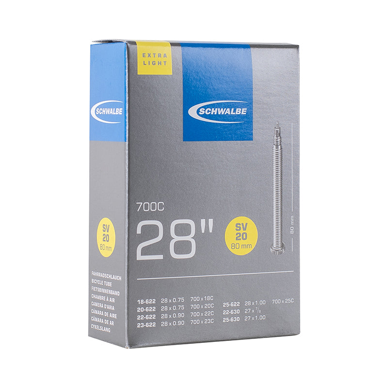 Chambre à air 700 x 18-25 Schwalbe valve Presta 80 mm (SV20) – vue 2