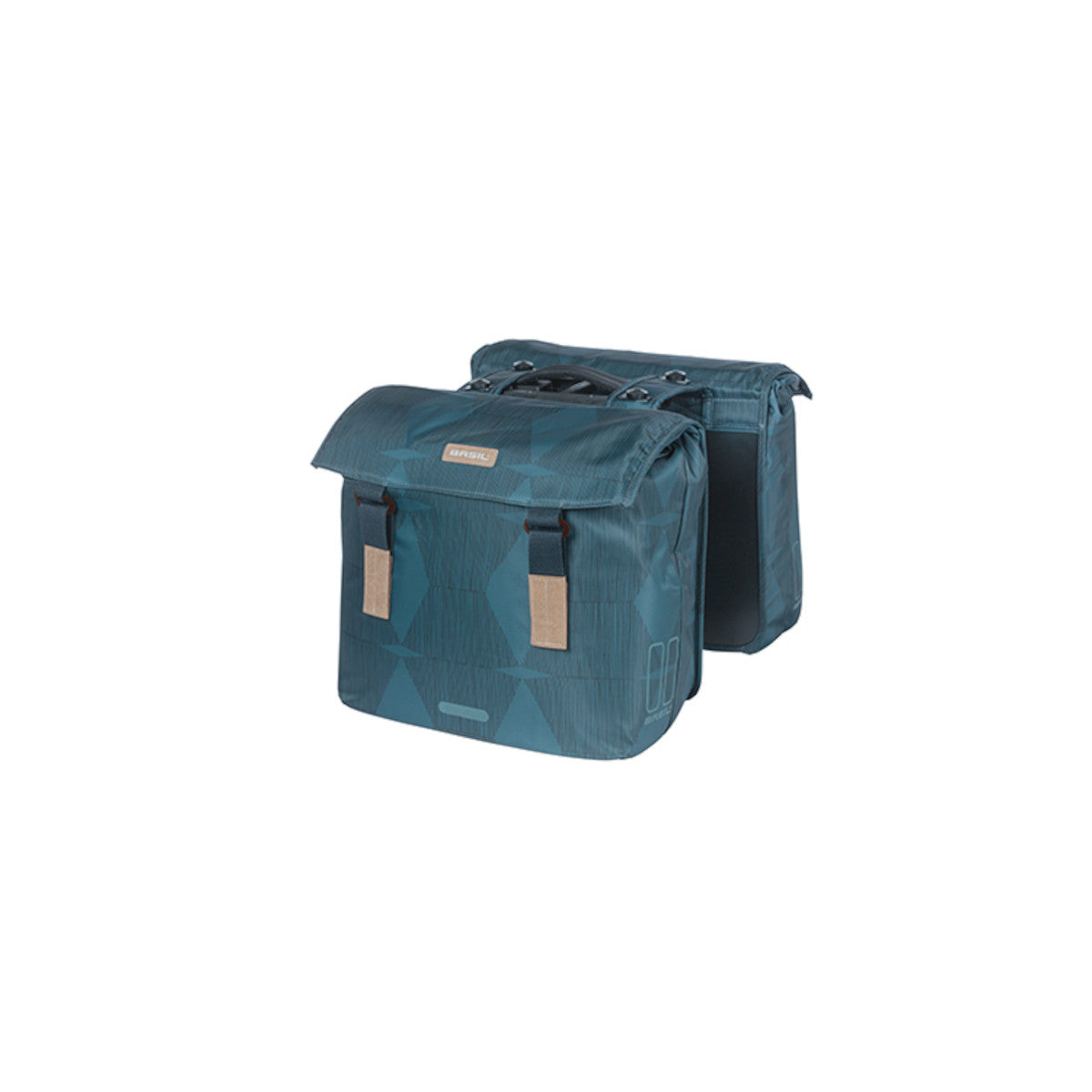 Sacoche double Elegance 40-49 L BASIL – MIK / Bleu ardoise