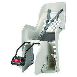 Siège enfant arrière Polisport Joy sur cadre 9-22 kg – Crème coussin gris