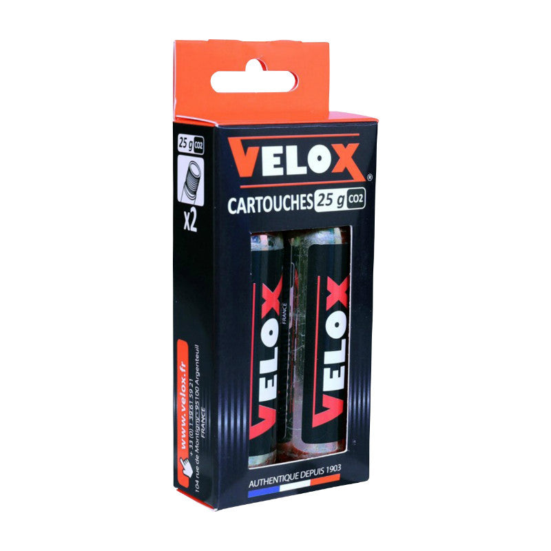 Cartouches CO2 filetées Velox – 25 g – lot de 2
