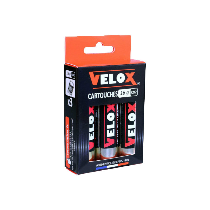 Cartouches CO2 filetées Velox – 16 g – lot de 3