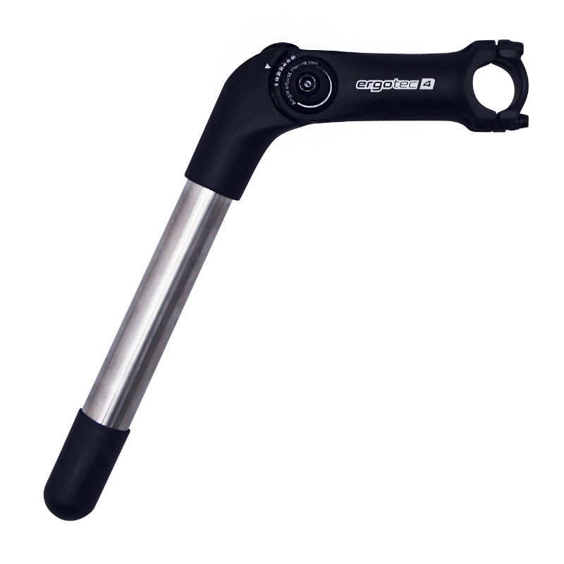 Potence city à plongeur Ergotec Octopus réglable 25,4 mm noire cintre 25,4 mm – 110 mm – plongeur 230 mm