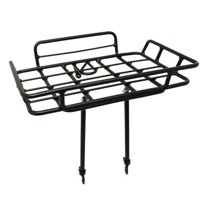 Porte-bagages avant plateforme P2R alu noir mat à rebords 26" à 29"