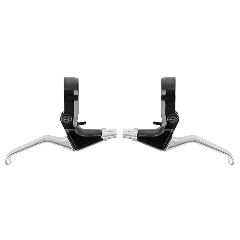 Leviers de frein VTT-VTC V-Brake Newton 3 doigts alu argent-noir (paire) – réf. 152621 – vue 2