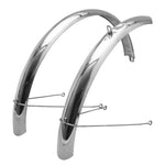 Garde-boue 26"-650B P2R inox argent 60 mm avec tringles (paire)