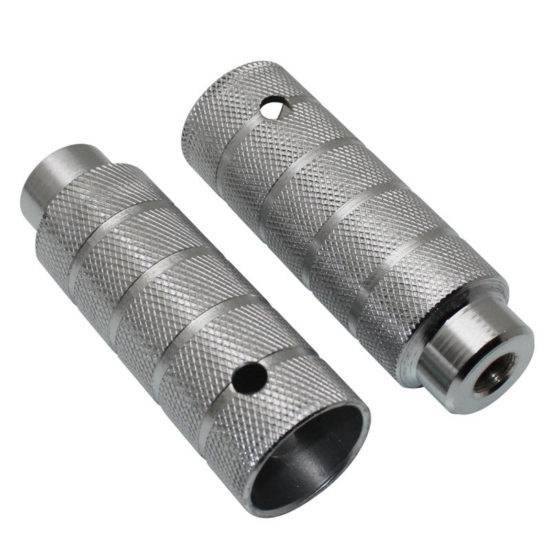Repose-pieds BMX alu argent Ø 38 x 110 mm axe 14 mm (paire)