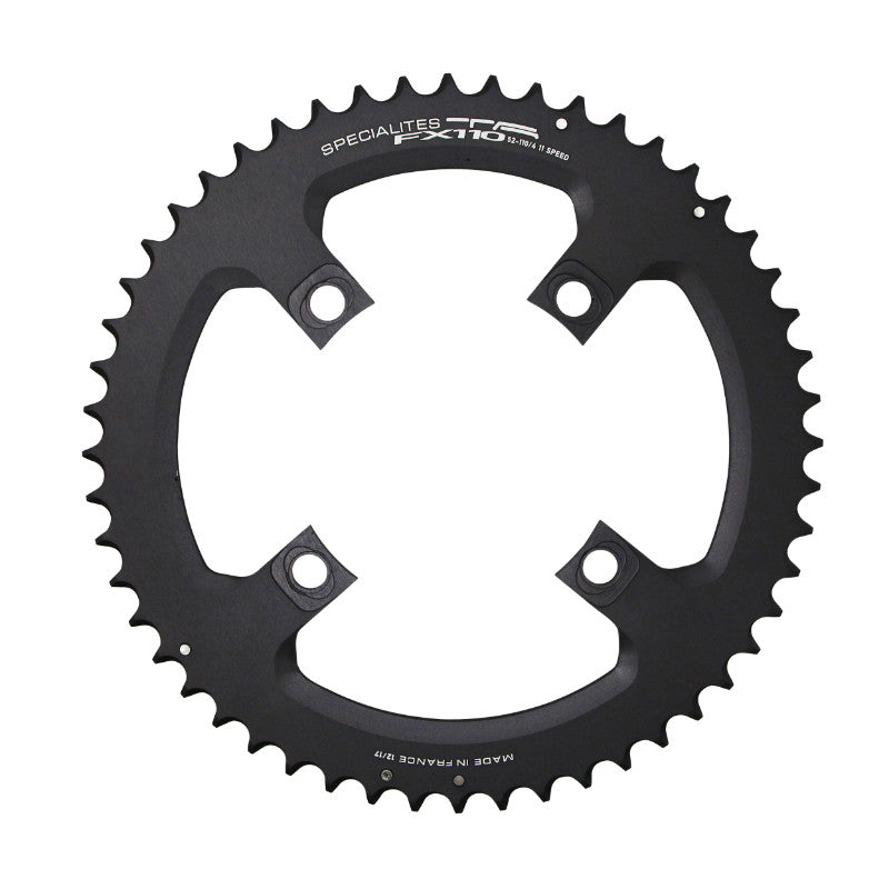 Plateau route TA FX110 4 br. 110 mm extérieur noir 11-10 v – 53 dents