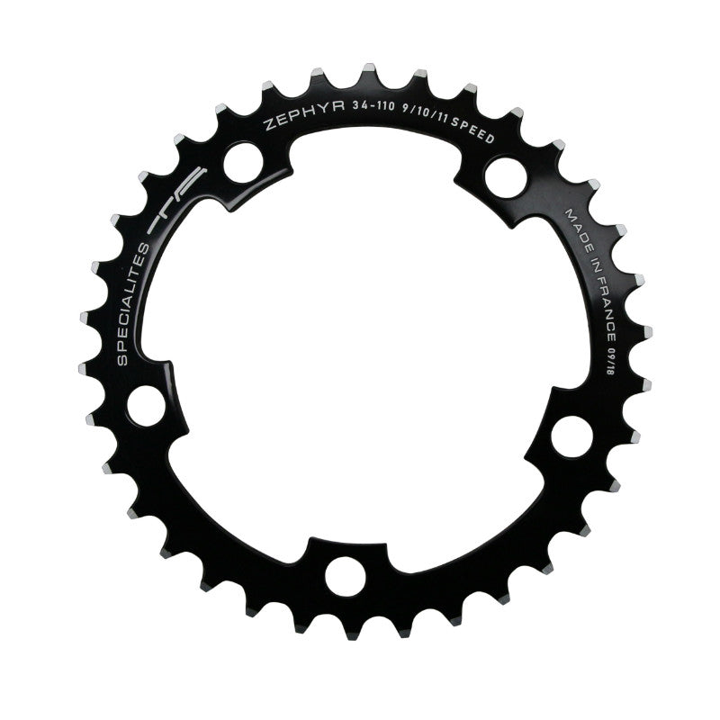 Plateau route TA Zephyr 5 br. 110 mm type Shimano intérieur noir 9-10 v – 34 dents