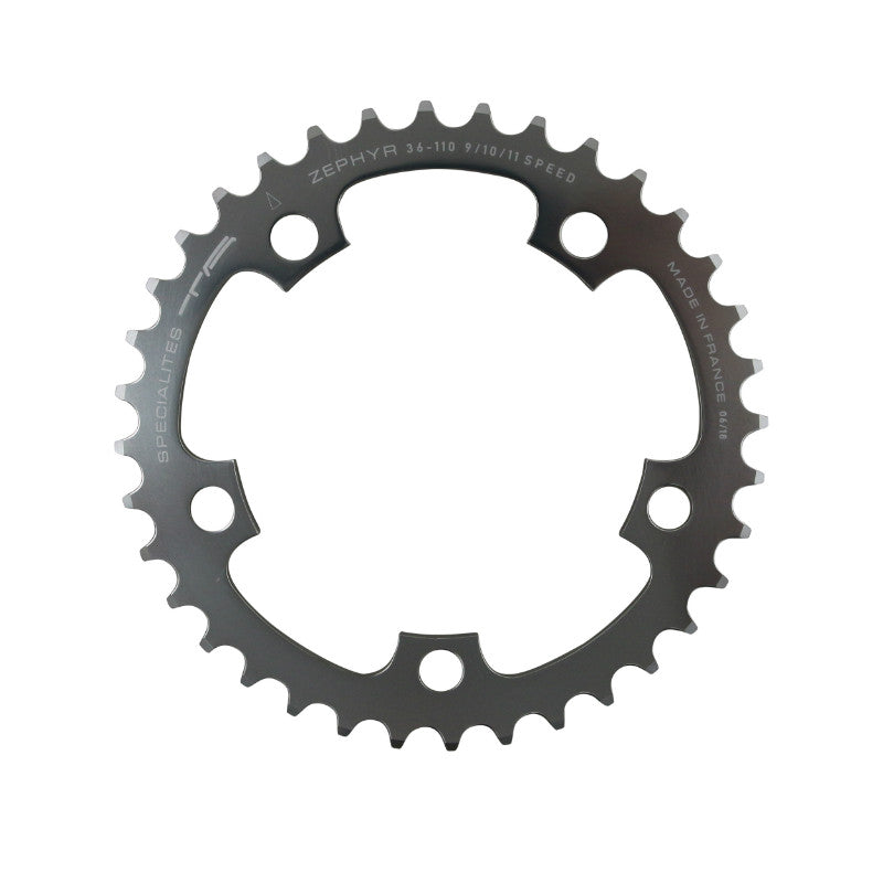 Plateau route TA Zephyr 5 br. 110 mm type Shimano intérieur argent 9-10 v – 36 dents