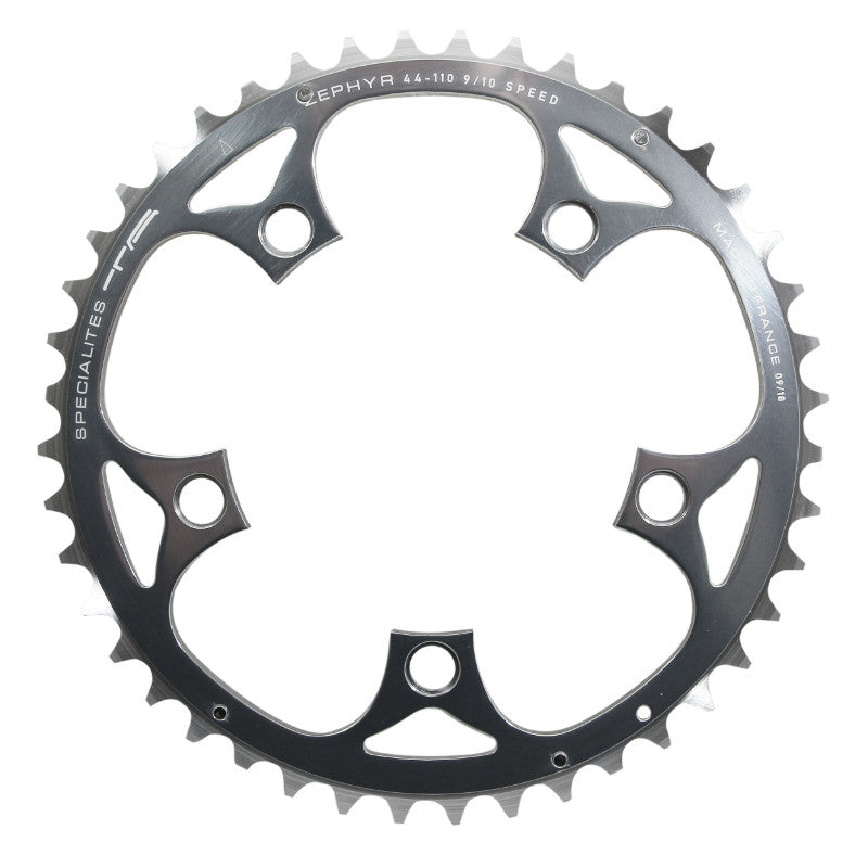 Plateau route TA Zephyr 5 br. 110 mm type Shimano extérieur argent 9-10 v – 44 dents