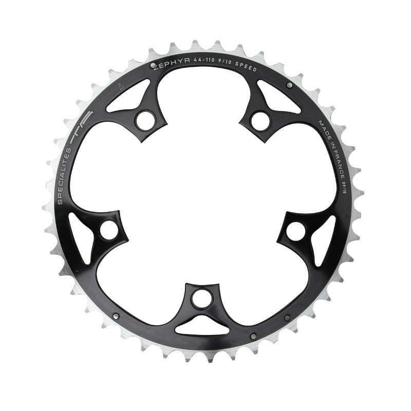 Plateau route TA Zephyr 5 br. 110 mm type Shimano extérieur noir 9-10 v – 44 dents