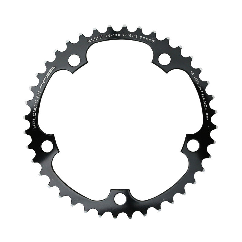 Plateau route TA Alize 5 br. 130 mm type Shimano intérieur noir 8-9-10 v – 40 dents