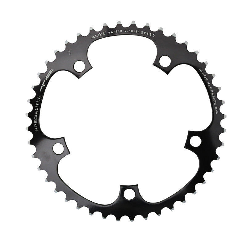 Plateau route TA Alize 5 br. 130 mm type Shimano intérieur noir 8-9-10 v – 44 dents